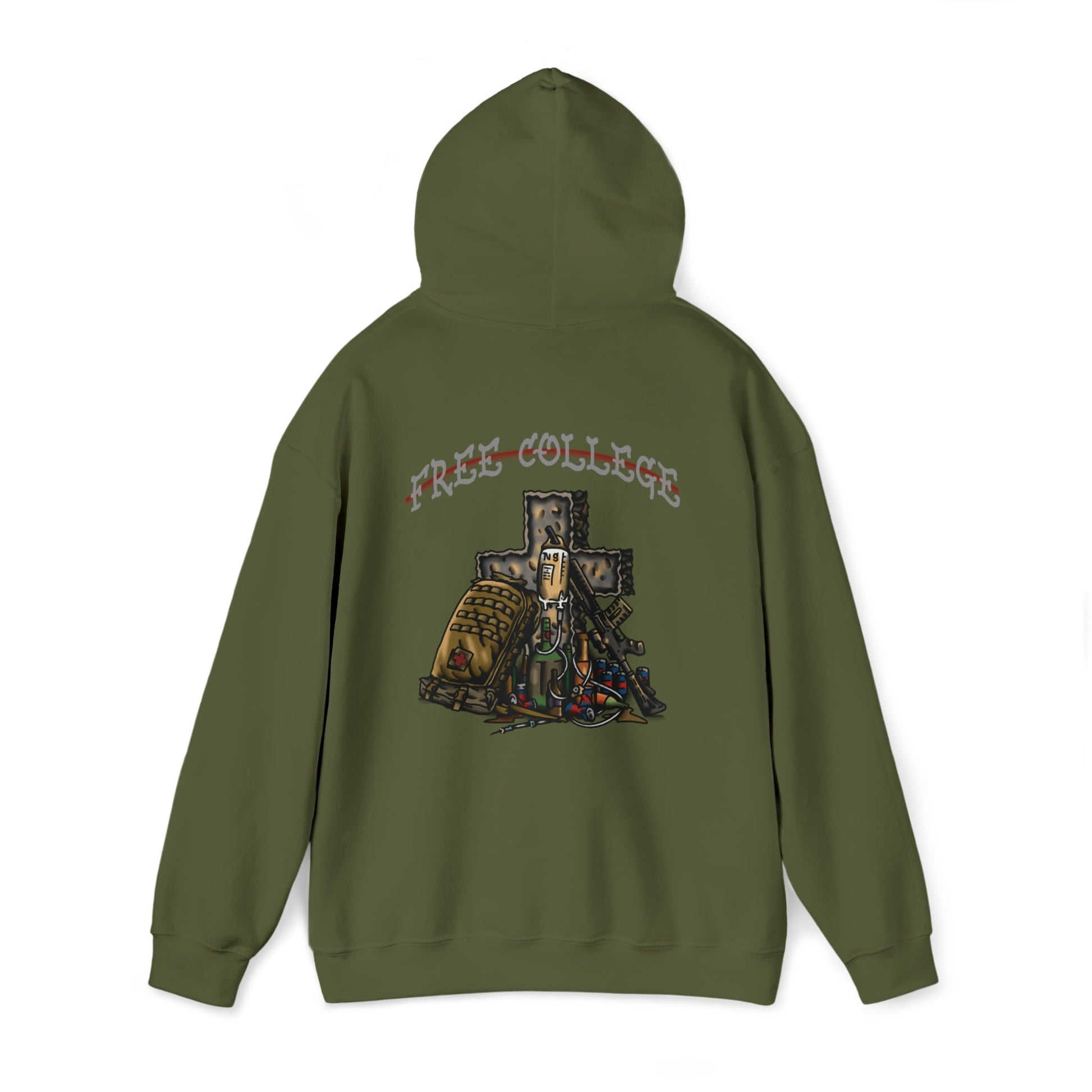 Ben Cantwell Art college cross hoodie featuring a stylish printed design on soft fabric, perfect for casual wear.