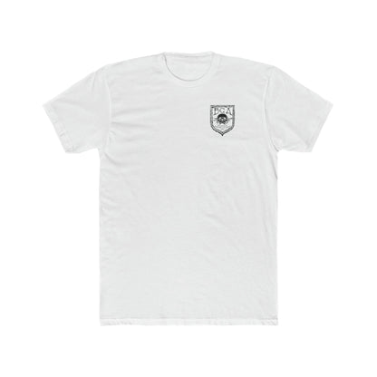 Ben Cantwell Art Free College Cross crew T-shirt featuring a bold graphic design on soft cotton fabric.