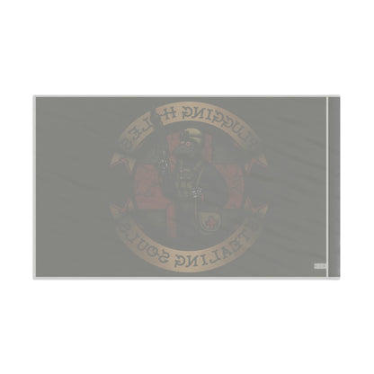 Decorative flag featuring artwork from Pluggin' Holes and Stealin' Souls - Remastered by Ben Cantwell Art, suitable for home decor.