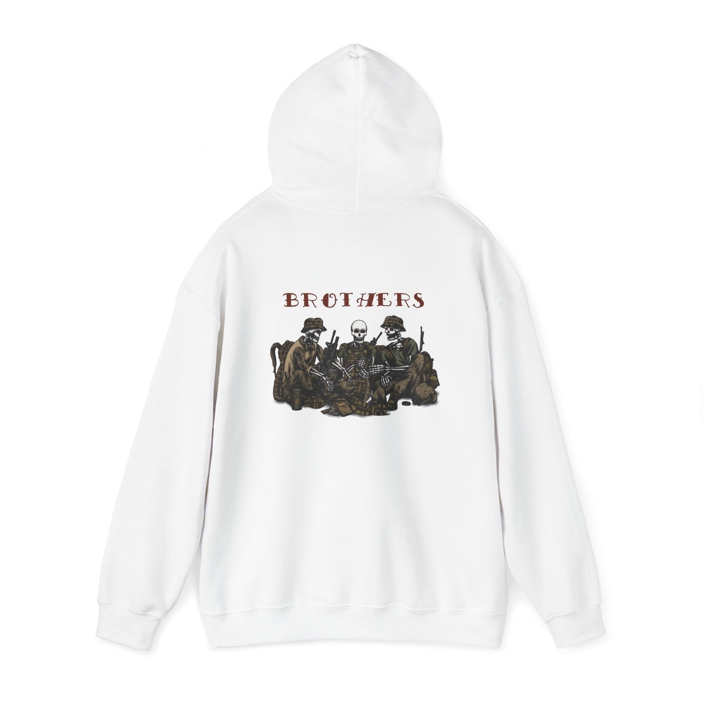 Ben Cantwell Art Skeleton Brothers remastered hoodie featuring detailed skeleton artwork on a comfortable black hoodie.