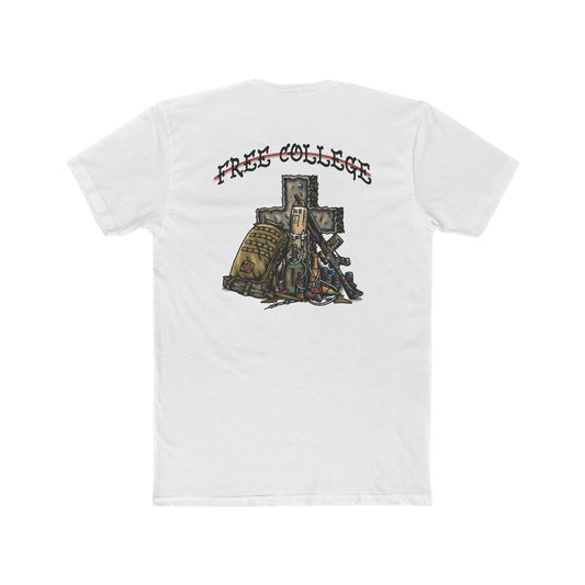 Ben Cantwell Art Free College Cross crew T-shirt featuring a bold graphic design on a comfortable cotton tee.