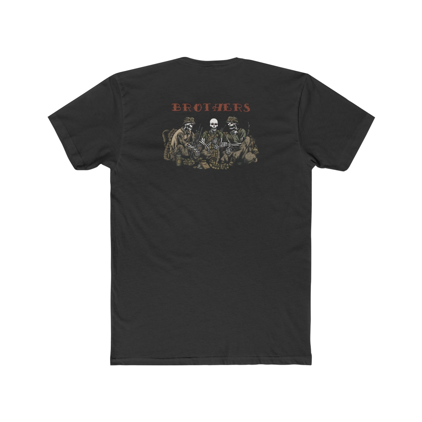 Skeleton Brothers crew tee by Ben Cantwell Art featuring a detailed skeleton design on a casual T-shirt.