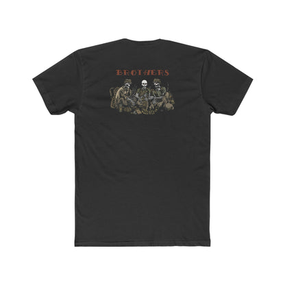 Skeleton Brothers crew tee by Ben Cantwell Art featuring a detailed skeleton design on a casual T-shirt.