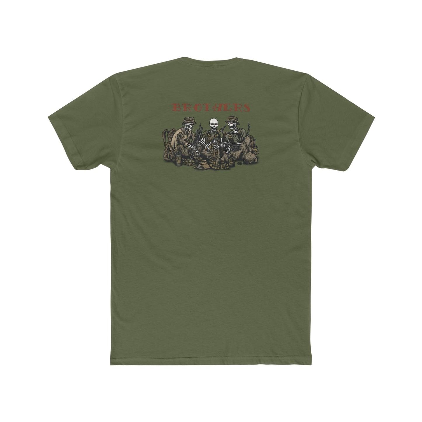 Skeleton Brothers Crew Tee by Ben Cantwell Art, featuring a detailed skeleton design on a casual T-shirt.
