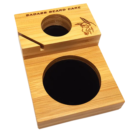 Badass Compact Caddy by Badass Beard Care, a bathroom organizer with a compact design for grooming essentials.
