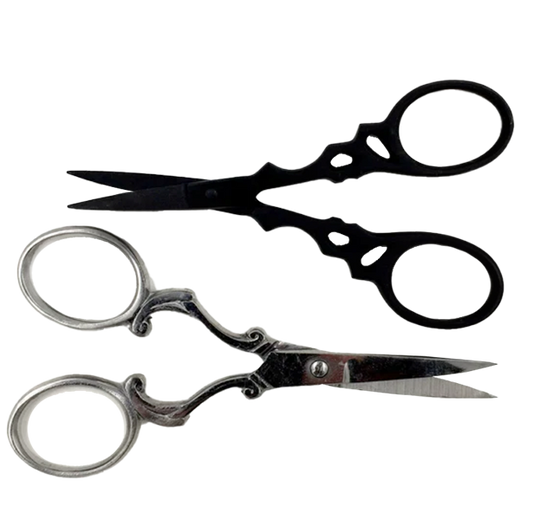 Badass Beard Care small mustache scissors with sharp blades for precise trimming of beard and mustache hair.