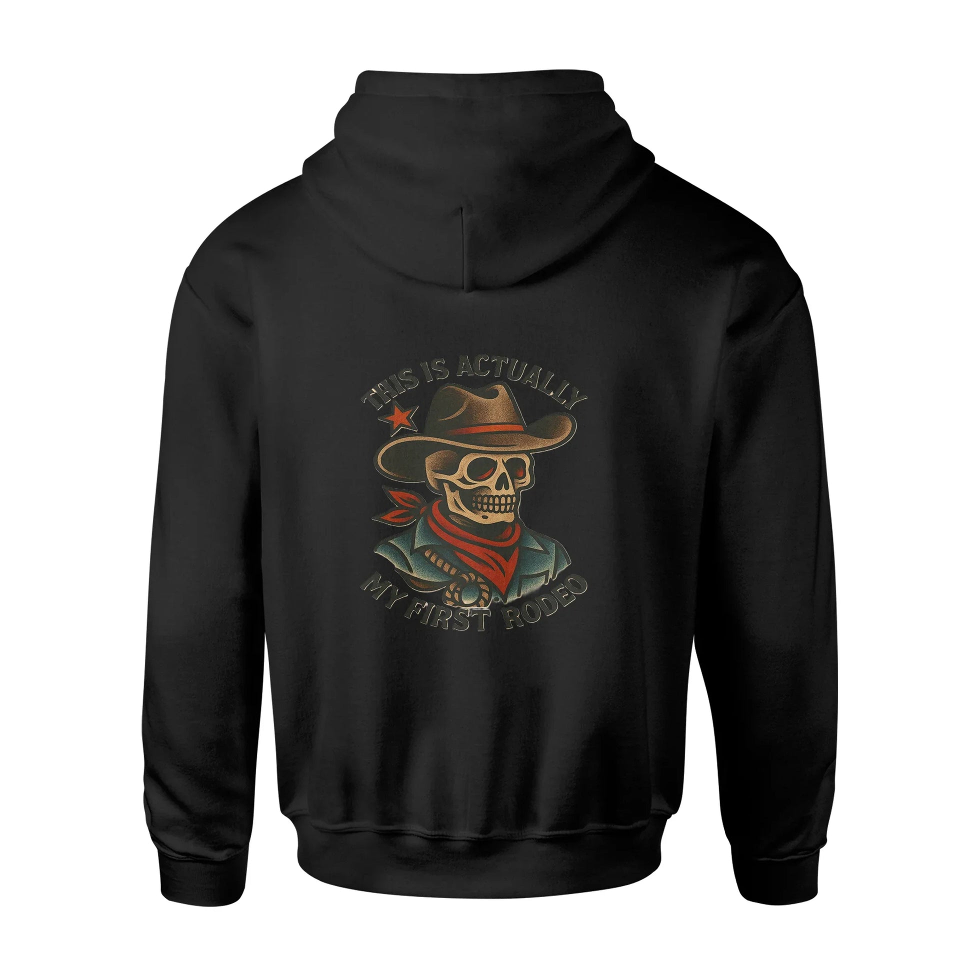 Back view of Americana 6 Biblend unisex hoodie by American Print On Demand, featuring a comfortable fit and stylish design.