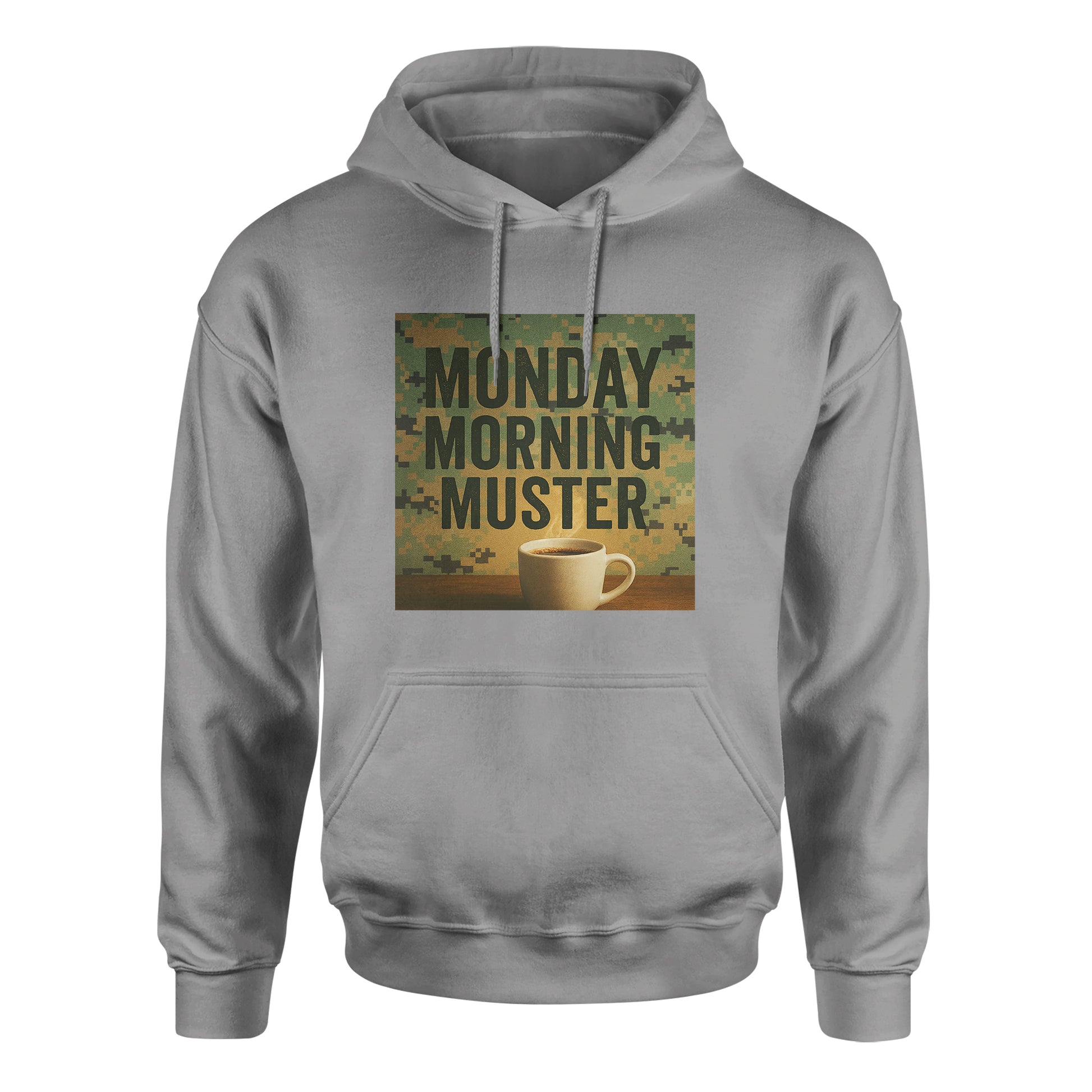 Unisex Biblend Hoodie by American Print On Demand, front view showing a comfortable, casual hoodie with a hood and long sleeves.