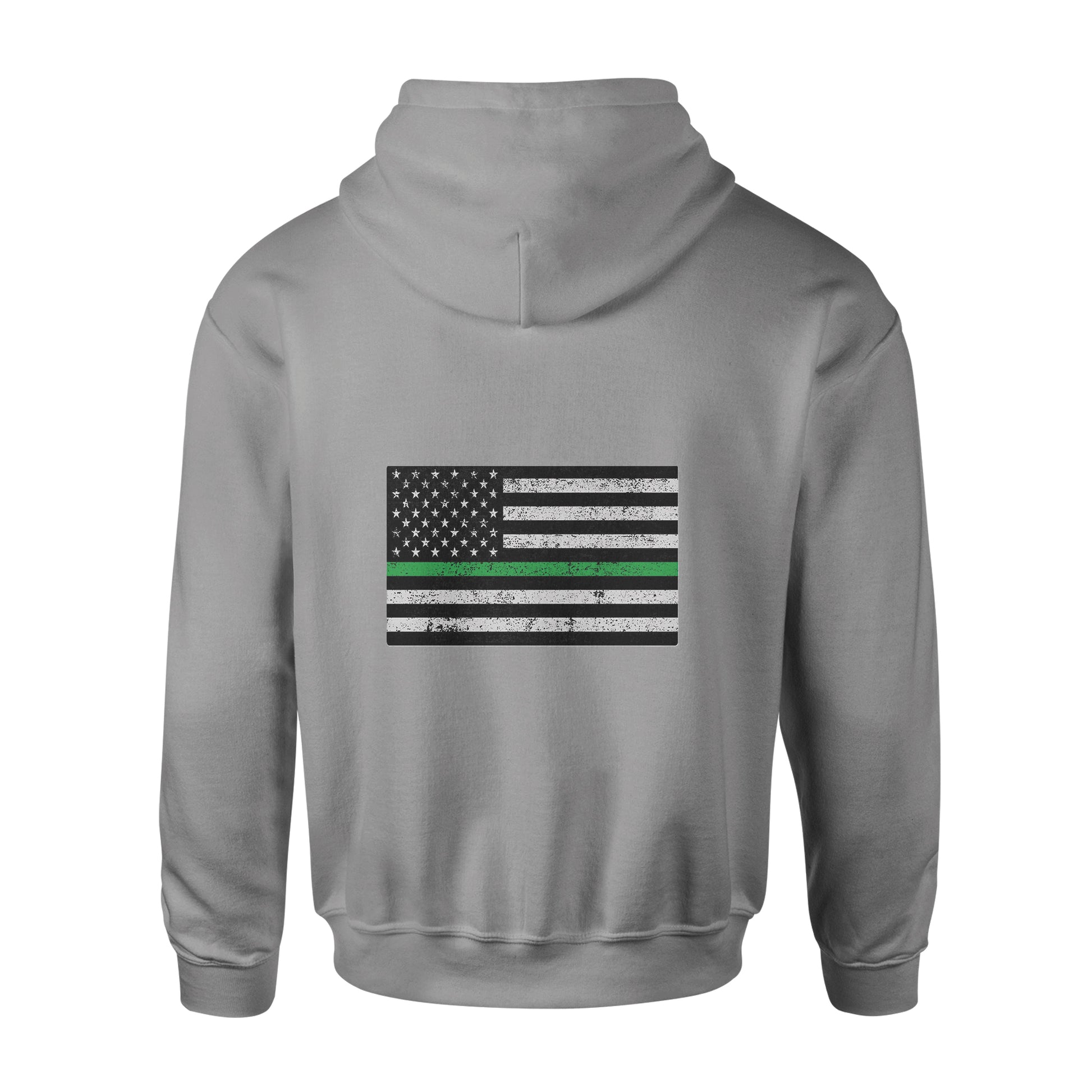 Unisex Biblend Hoodie by American Print On Demand, front view showing soft fabric and casual fit in dark gray color.