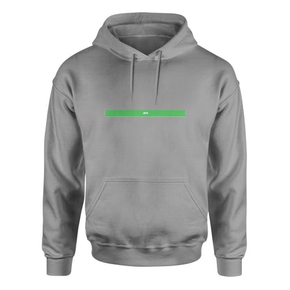 Unisex Biblend Hoodie by American Print On Demand, front view showing soft fabric and stylish design in grey color.