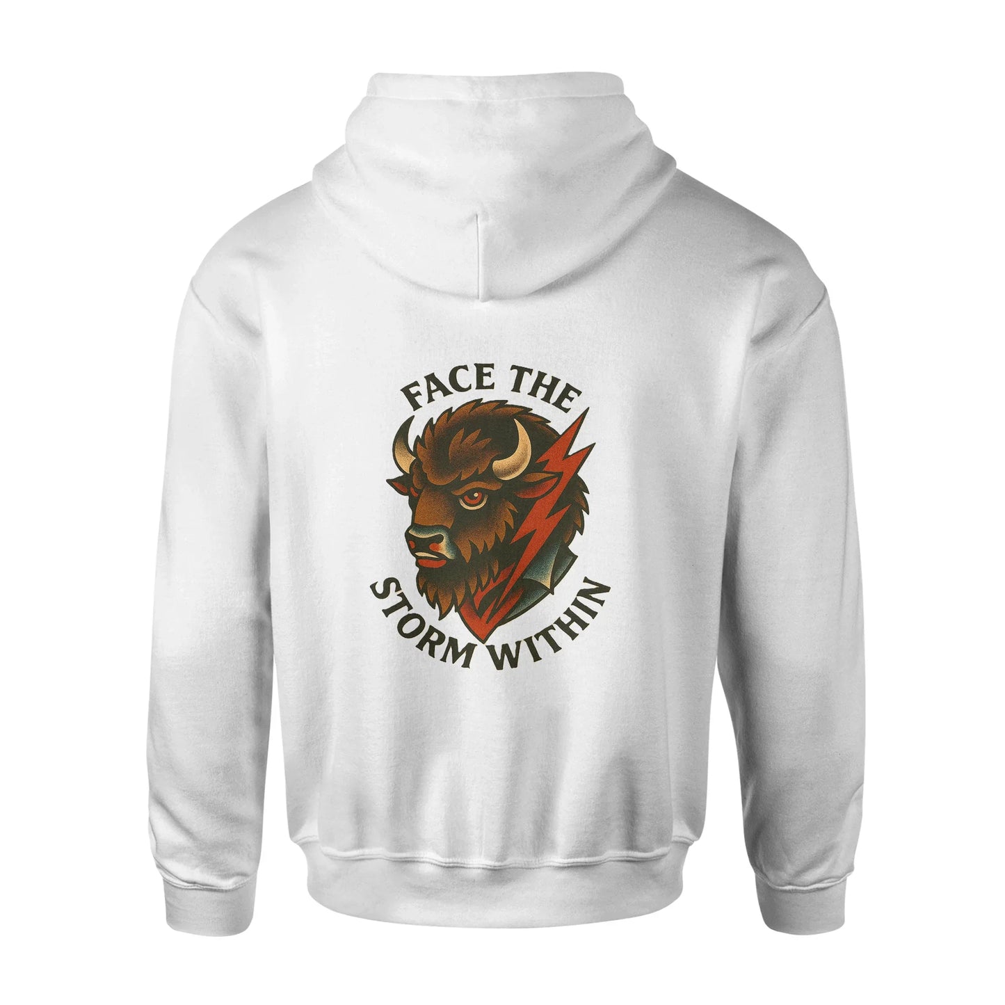 Back view of Americana 4 Biblend unisex hoodie by American Print On Demand, featuring a comfortable fit and stylish design.