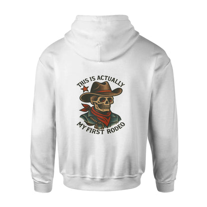 Back view of Americana 6 Biblend unisex hoodie by American Print On Demand, featuring a comfortable fit and stylish design.