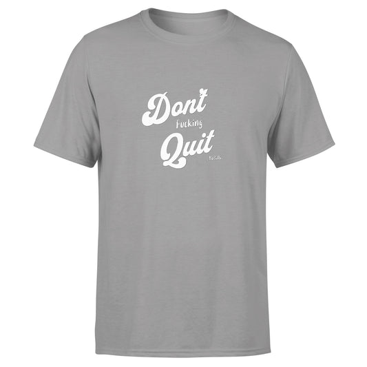 Unisex Don't Quit 2 jersey by American Print On Demand, front view showing bold text and USA-made fabric.