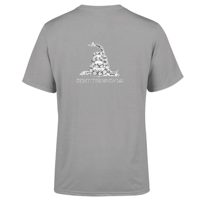 Back view of American Print On Demand DTOM 1 unisex triblend sustainable T-shirt with graphic design, soft fabric, and relaxed fit.