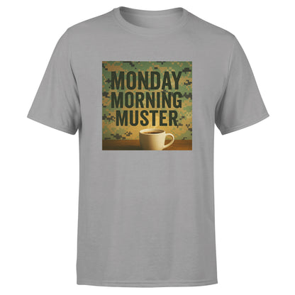 Unisex American Print On Demand MMM triblend sustainable T-shirt displayed on a front mockup.
