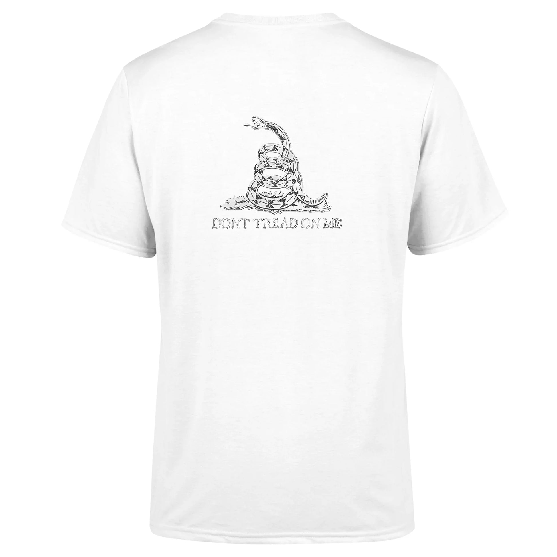 Back view of unisex DTOM 1 triblend sustainable T-shirt by American Print On Demand, featuring a plain design on soft fabric.