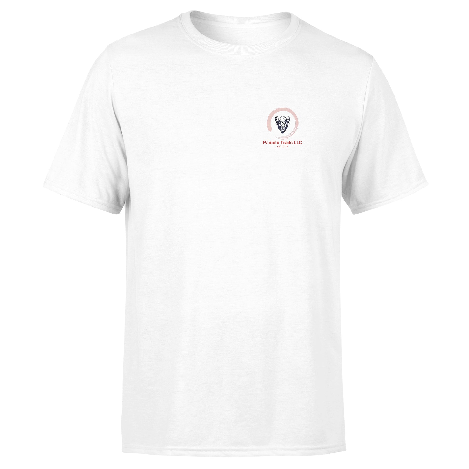Unisex triblend sustainable T-shirt with mini logo front design, showcasing a casual, eco-friendly American Print On Demand apparel.