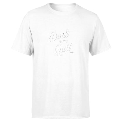 Unisex Don't Quit 2 triblend sustainable T-shirt by American Print On Demand, front view showcasing the graphic design.